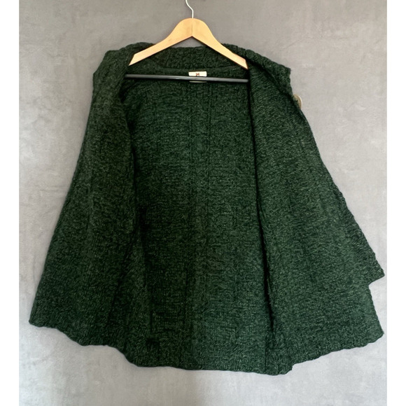 Carraig Donn Cardigan Sz M Green Celtic Knot One Button Irish New Wool FLAWS - Picture 11 of 11